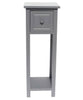 Rectangular Telephone Table With Drawer Hallway Tall Table Pedestal Grey