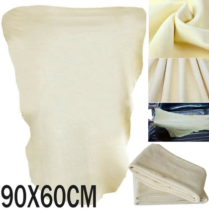 Large Natural Chamois Leather Car Cleaning Cloth Washing Absorbent Drying Towel