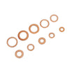 UK 200pcs Copper Washer Gasket Set Flat Ring Seal Assortment Kit w/ Box M5-M14