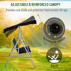 Outsunny Metal Swing Chair Garden Hammock 3 Seater Patio Bench Canopy Lounger