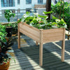 Large 47" Raised Vegetable Planter Box Heavy Duty Wooden Elevated Garden Bed XL