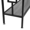 2 Tiers Console Table Industrial Hallway Entryway W/ Shelf Side Slim Table Grey