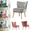 Scallop Back Armchair Lotus Petal Tub Seat Lounge Occasional Accent Sofa Chair