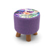 Large Footstool Luxury Upholstered Fabric Foot Rest Ottoman Decor with Legs