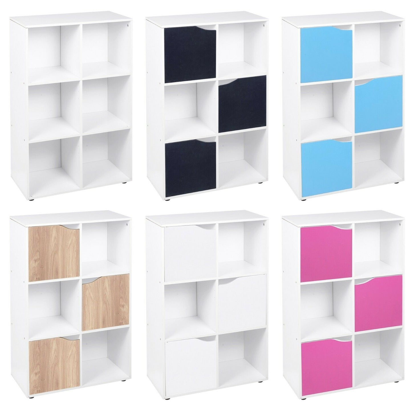 4 6 9 Cube Wooden Bookcase Shelving Display Shelves Storage Unit Wood Shelf Door