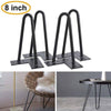 4PCS 8 INCH INDUSTRIAL STEEL HAIRPIN TABLE LEGS FOR DINING COFFEE STOOL DESK