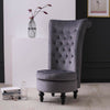 Velvet Dressing Table Stool Chair Storage Accent Throne Fireside Chair High Back