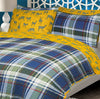 Stag Tartan 100% Brushed Cotton Flannelette Deer Quilt Duvet Cover Bedding Set