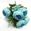 13 Heads Silk Peony Artificial Flowers Peony Wedding Bouquet Home Party Decor