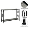 Industrial Slim Hallway Console Table Hall Entryway Narrow Double Oxford Storage
