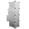 Large 8-Cube DIY Shoes Rack Portable Interlocking Plastic Cabinet Storage White