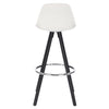 2x Barstool Breakfast stool Metal+leather Counter Bar Chair Faux Bar Stool WHITE