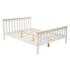 Solid Wooden Pine 4FT6 Double Bed Frame White Slatted Bedframe Bedroom Furniture