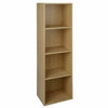 FREE STANDING CUBE 2 3 4 TIER WOODEN BOOKCASE STORAGE SHELF UNIT DISPLAY WOOD