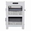 2 Tier Shoe Rack Footwear Stand Padded Seat Storage Bench Woven Baskets Entrance