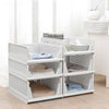 Detachable Wardrobe Drawer Cabinet Organizer Stackable Clothes Storage Box White
