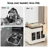 120L 3-Section Mobile Laundry Hamper Collapsible Water-Proof Laundry Sorter