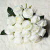 18 Heads Silk Rose Artificial Fake Flower Bouquet Bride Wedding Party Home Decor