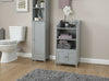 Bathroom Cupboard Storage Unit 2 Door Bath Cupboard 3 Shelf - Grey