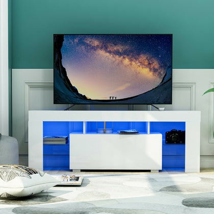 Modern LED TV Stand Cabinet Unit 25-63” Media Storage Table Cupboard High Gloss