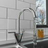 Modern Kitchen Sink Mixer Taps Swivel Spout Single Handle Tap Mono Chrome Faucet