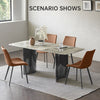 JIEXI Set of 2/ 4 Modern PU Leather Armless Chairs Dining Kitchen Room Steel Leg