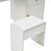 Vanity Dressing Table Makeup Desk Flip-up Mirror,3 Drawers Stool 1 Door Storage