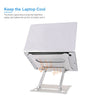 Aluminum Laptop Stand Multi-Angle Computer Riser Elevator Ergonomic & Heat-Vent