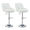 2x Bar Stools Gas Lift Swivel Stool Hub Club Cafe Breakfast Chairs PU Leather UK