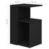 Living Room Modern Side Table Black 36x30x56 cm Chipboard