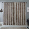 Crushed Velvet Pair of Fully Lined Eyelet Curtains Natural Champagne