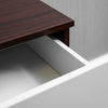 Drawer Chest 4 Drawers High Gloss Storage Bedroom Furniture White & Walnut