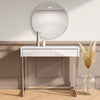 Small White High Gloss Console Table with Drawer - Tiffany TIFF047A