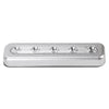 4 X Silver Push Lights Strip Sticker Battery Lamp Closet Cupboard Lighting