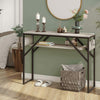 Wooden Server Table Sideboard Tiny Study Kitchen Working Desk with Hooks