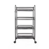 4 Tiers Storage Cart Bedroom Bathroom Kitchen Shelf Metal Rolling Trolley Carts