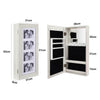 Wall Mount Jewellery Box Frame Mirror Cosmetic Storage Cabinet Lockable UK