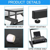 Computer Desk with Monitor Stand & Printer Shelf for Gaming Writing Home Office
