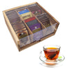 Luxury Wooden Tea Chest 6x Compartment Display Caddy Cereal Dispense Storage Box