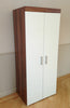Bedroom Furniture Set *White & Walnut* Wardrobe 4+4 Drawer Chest Bedside Cabinet