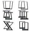 2pcs Industrial Trapezium Ladder X Table Legs Metal Box Shape Dining/Bench/Desk