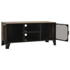 Small Modern TV Cabinet Cupboard Doors Shelf Media Storage Metal TV Stand Unit