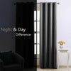 1 Pair (2 Panels) Blackout Curtains Window Curtain Polyester Eyelet Ring Bedroom