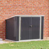 Garden Lockable Galvanized Steel Storage Box Bike Shed Outside Garbage Tool Bin