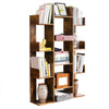 Bookshelf Tree-Shaped Bookcase 13 Storage Shelves Rounded Corners LBC67BXV1