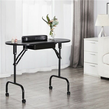 Portable Manicure Table Foldable Nail Table/Desk Salon Table W/Wrist Cushion Bag
