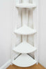 5 Tier Ladder Corner Bookcase Shelving Rack Display Organiser White* LTAD