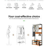 Hat and Coat Rack Stand Clothes Rail Shoe Storage Rack Hanger Hook Shelf 8 Hooks