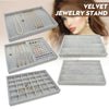 UK Velvet Jewelry Display Organizer Storage Necklaces Earrings Ring