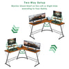 L-shaped Computer Desk Corner Table Workstation Home Office Study Furniture